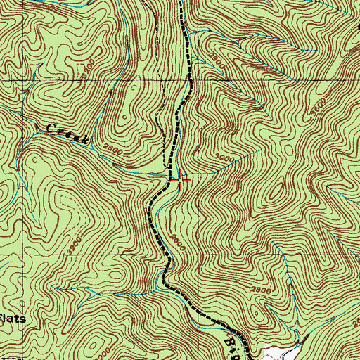 Topographic Map of Chimney Creek, NC