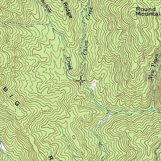 Topographic Map of China Creek, NC