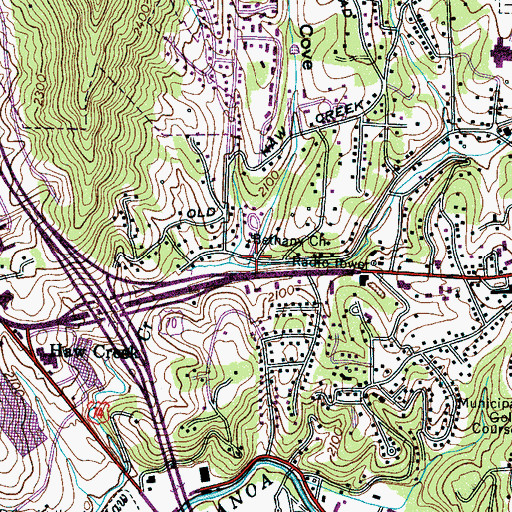 Topographic Map of Cisco Cove, NC