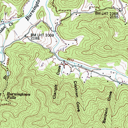 Topographic Map of Clanpit Cove, NC