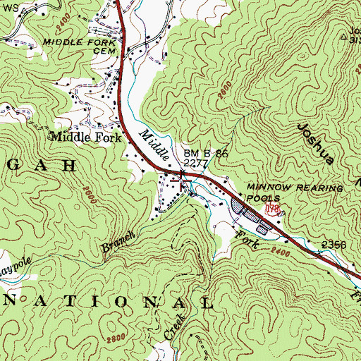 Topographic Map of Claypole Branch, NC