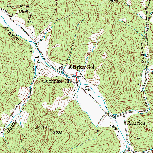 Topographic Map of Cochran Church, NC