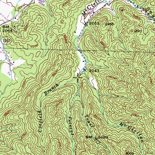 Topographic Map of Coefield Branch, NC