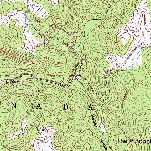 Topographic Map of Cold Creek, NC