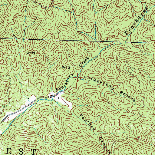Topographic Map of Coldspring Branch, NC