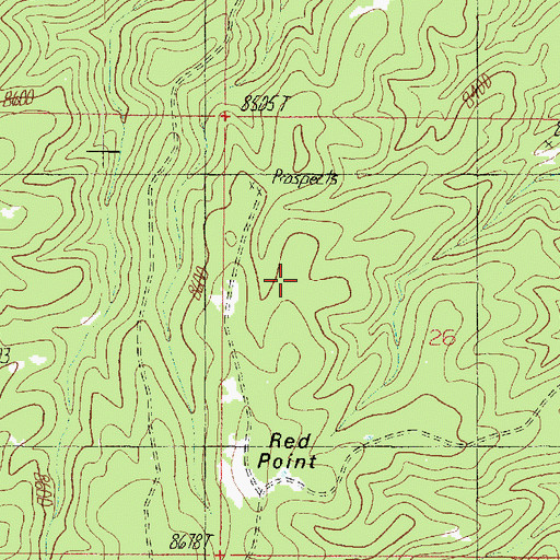 Topographic Map of Red Point, AZ