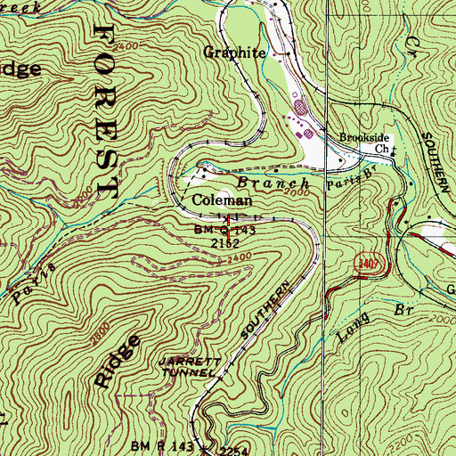 Topographic Map of Coleman, NC
