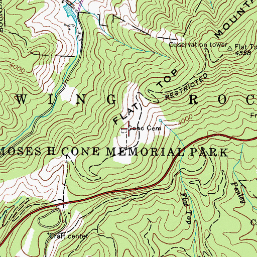 Topographic Map of Cone Cemetery, NC