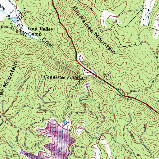 Topographic Map of Connestee Falls, NC