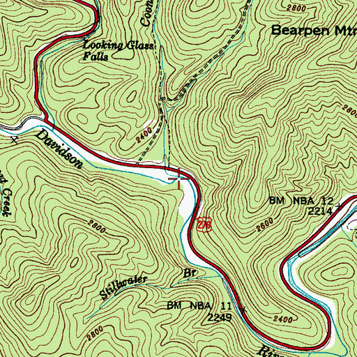Topographic Map of Coontree Creek, NC