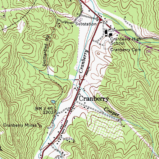 Topographic Map of Cooper Branch, NC