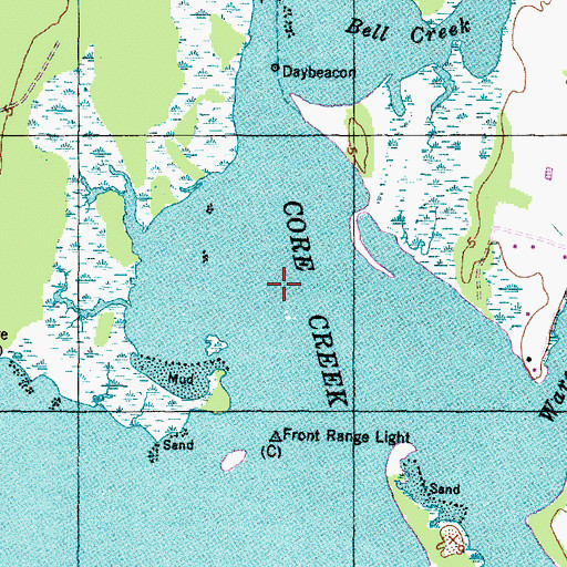 Topographic Map of Core Creek, NC