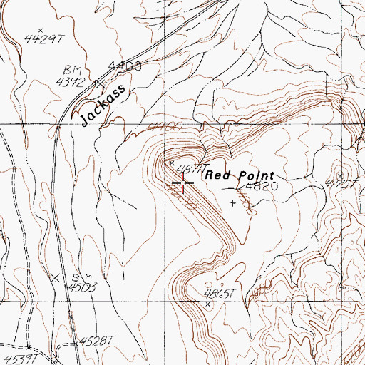 Topographic Map of Red Point, AZ