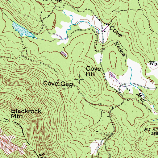Topographic Map of Cove Gap, NC