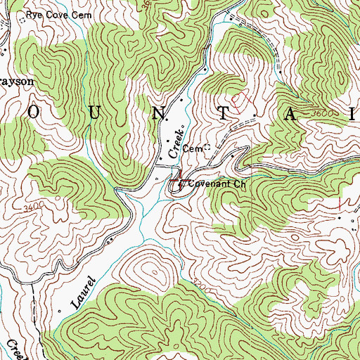 Topographic Map of Covenant Church, NC