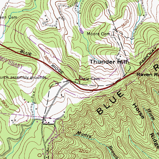 Topographic Map of Craig Cemetery, NC