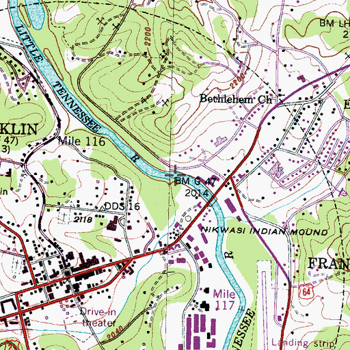 Topographic Map of Crawford Branch, NC