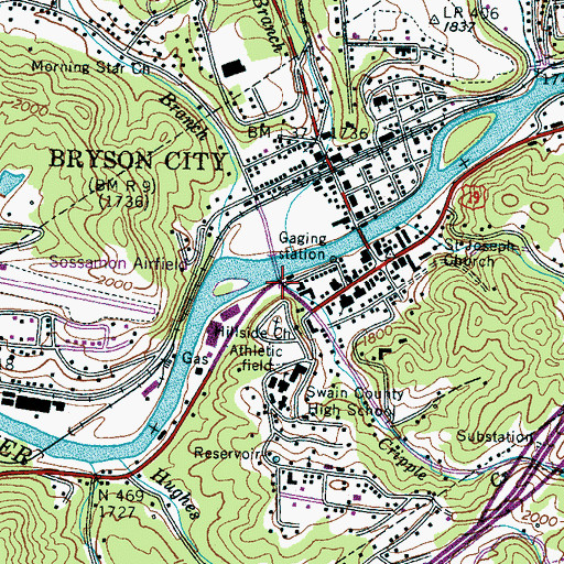 Topographic Map of Cripple Creek, NC