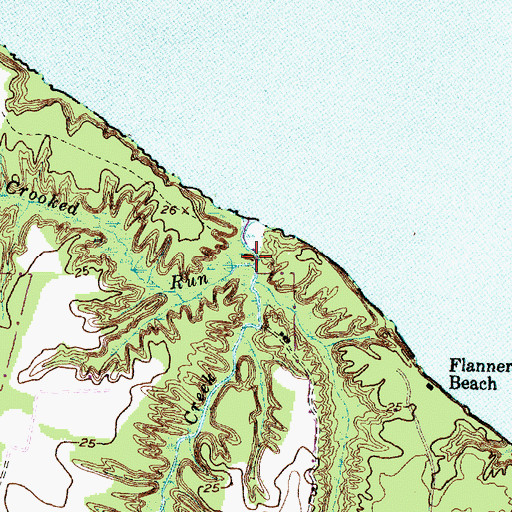 Topographic Map of Crooked Run, NC