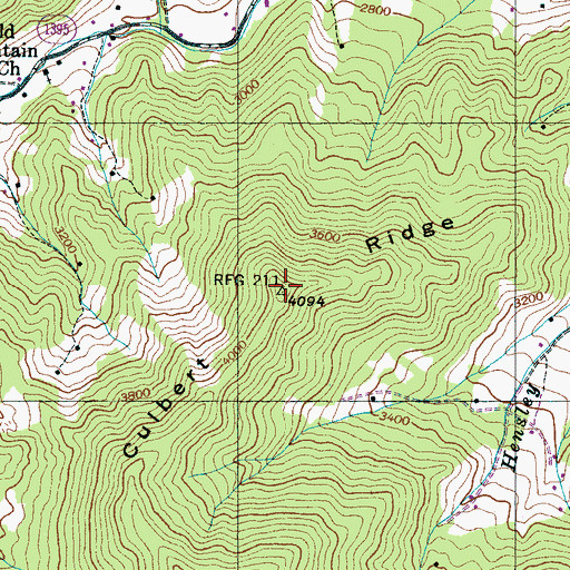 Topographic Map of Culbert Ridge, NC