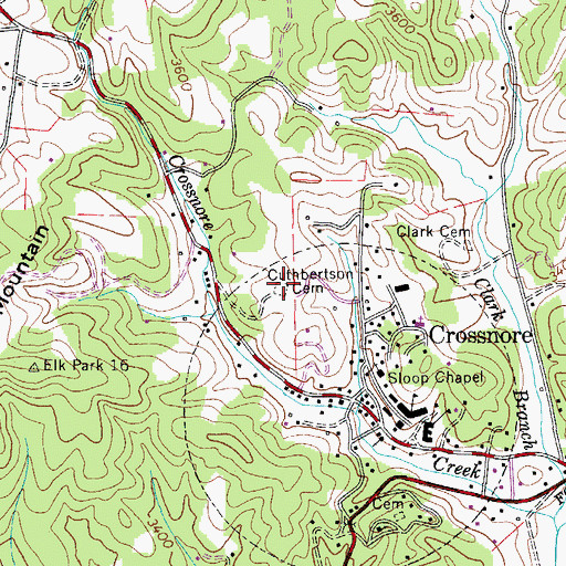 Topographic Map of Cuthbertson Cemetery, NC