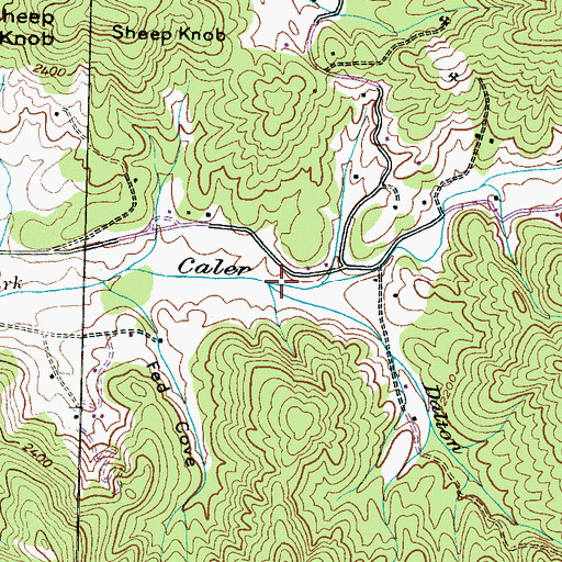 Topographic Map of Dalton Creek, NC
