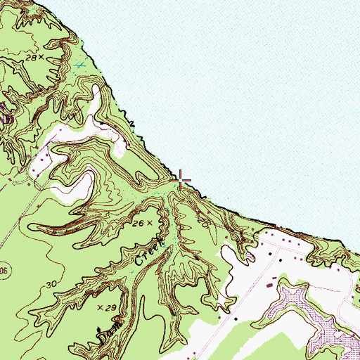 Topographic Map of Dam Creek, NC