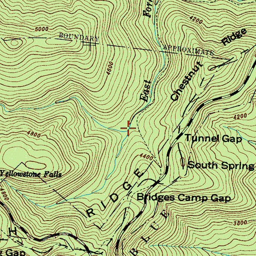 Topographic Map of Dark Prong, NC