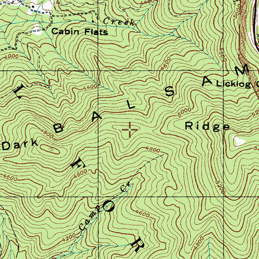 Topographic Map of Dark Ridge, NC