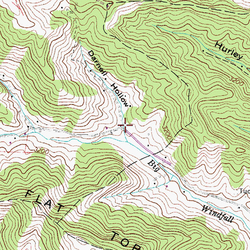 Topographic Map of Darnell Hollow, NC