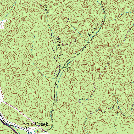 Topographic Map of Dee Branch, NC