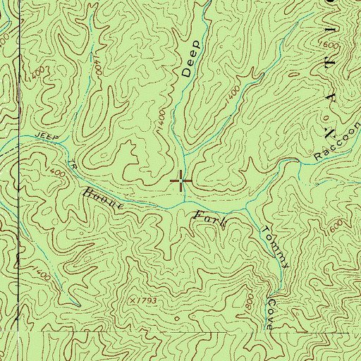 Topographic Map of Deep Cove, NC