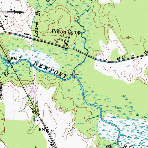 Topographic Map of Deep Creek, NC