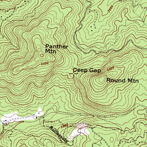Topographic Map of Deep Gap, NC