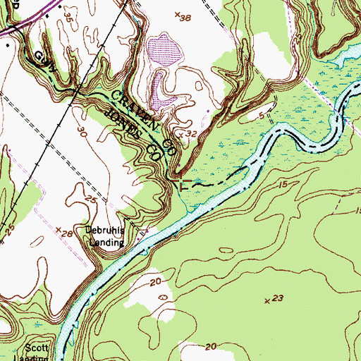 Topographic Map of Deep Gully, NC