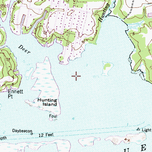 Topographic Map of Deer Creek, NC