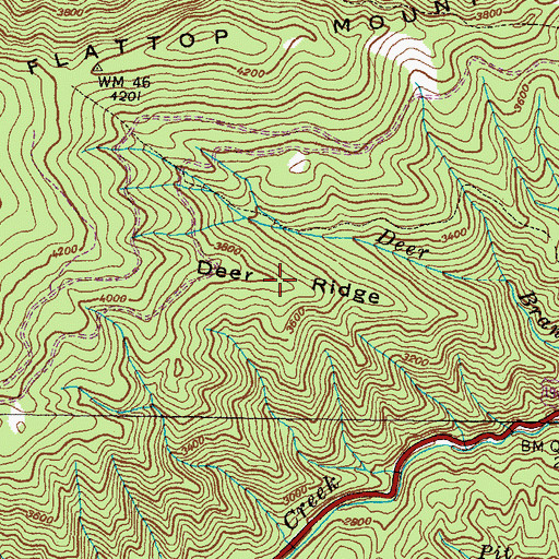 Topographic Map of Deer Ridge, NC