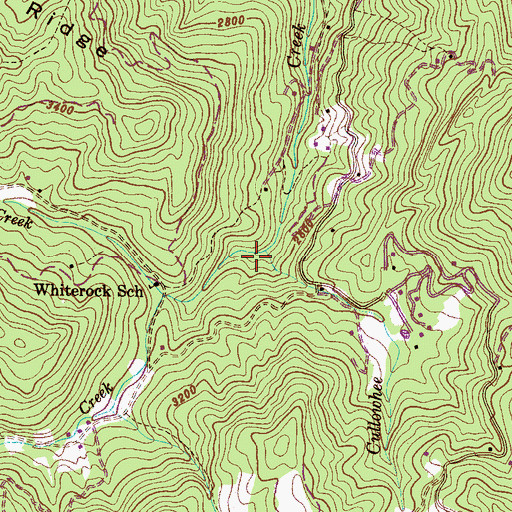 Topographic Map of Dodgen Creek, NC