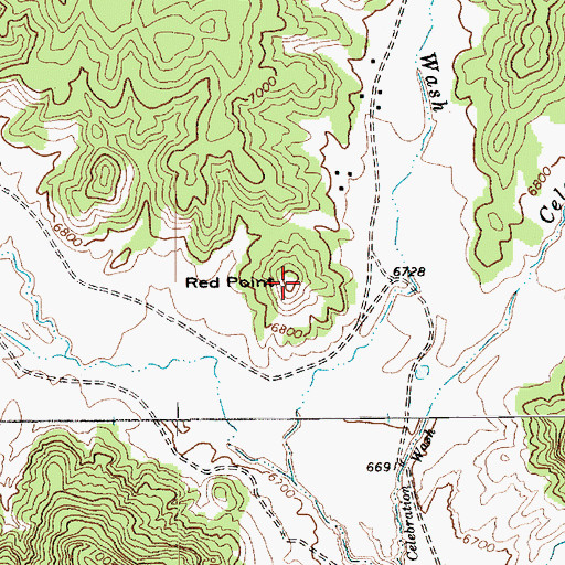 Topographic Map of Red Point, AZ