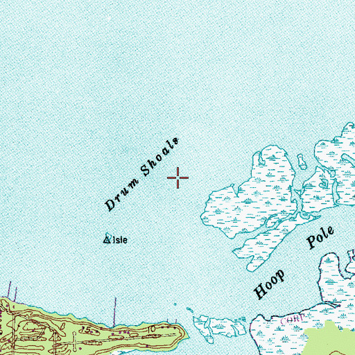 Topographic Map of Drum Shoals, NC