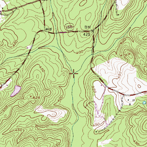 Topographic Map of Dry Creek, NC