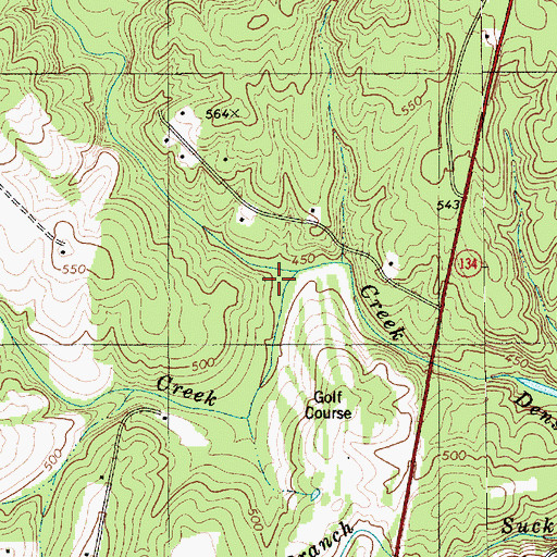 Topographic Map of Dumas Creek, NC