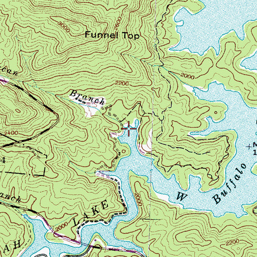 Topographic Map of Duncan Branch, NC