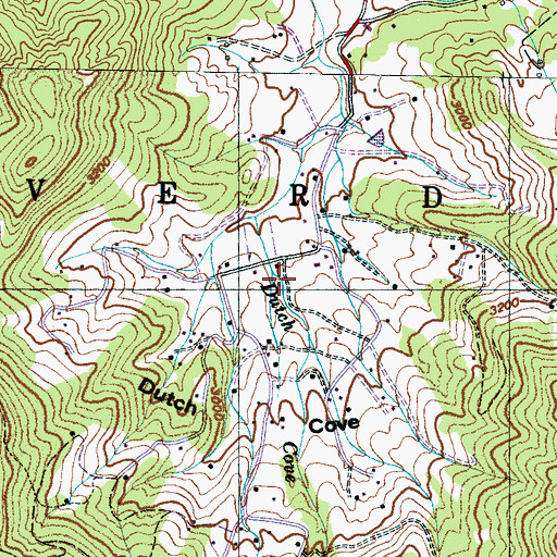 Topographic Map of Dutch Cove, NC