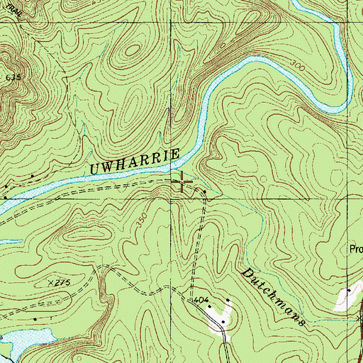 Topographic Map of Dutchmans Creek, NC