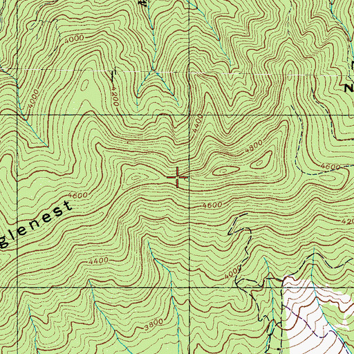 Topographic Map of Eaglenest Ridge, NC