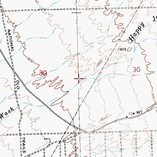 Topographic Map of Bar I-L Wash, AZ