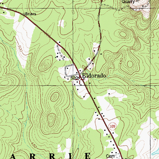 Topographic Map of Eldorado, NC