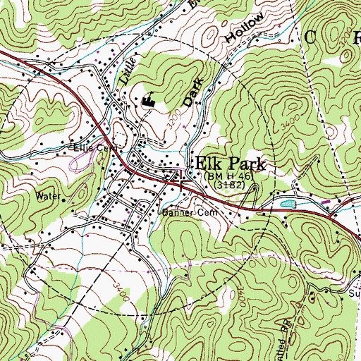 Topographic Map of Elk Park, NC