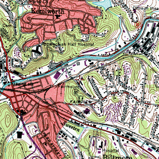 Topographic Map of Fairmount Church, NC